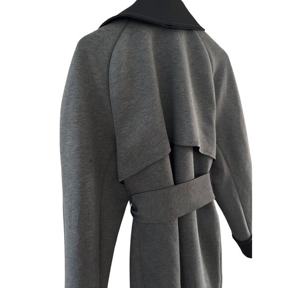 Lane Bryant Classic Collar Belted Colorblock Trench Coat Gray/Black Size 18/20 - Picture 7 of 10